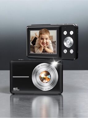 1080p Digital Camera 44MP Point And Shoot With 32GB SD Card 16x Zoom, Compact